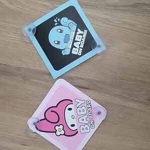 Sanrio & Pokemon Baby On Board Signs Car Window